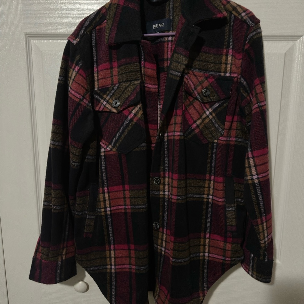 Buffalo David Bitton Plaid Flannel Shirt Jacket oversized